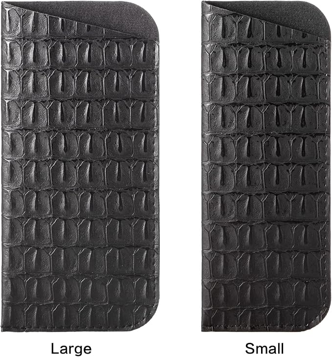TRIUMPH VISION 3 Pack Reading Glasses Pouch Soft Case Eyeglass Sleeve Slim | Alternative to Bulky Case in bag, Lightweight Lined Padded Protect Optical lens Slip in, Cute Pattern Portable for Daily Use