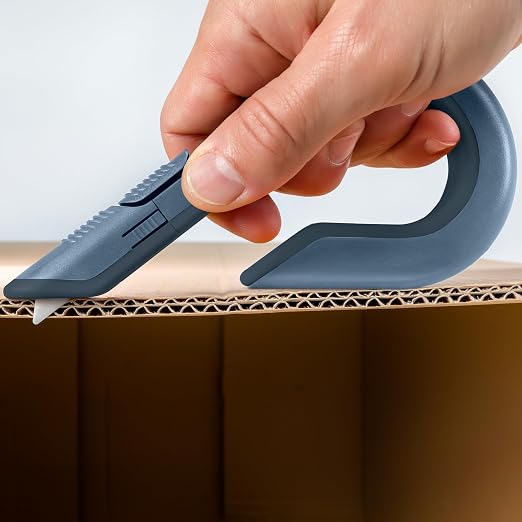 Slice Box Cutter, Heavy Duty Utility Knife, Safe Ceramic Blade Lasting 11x Longer than Metal, Slate, Combo Pack