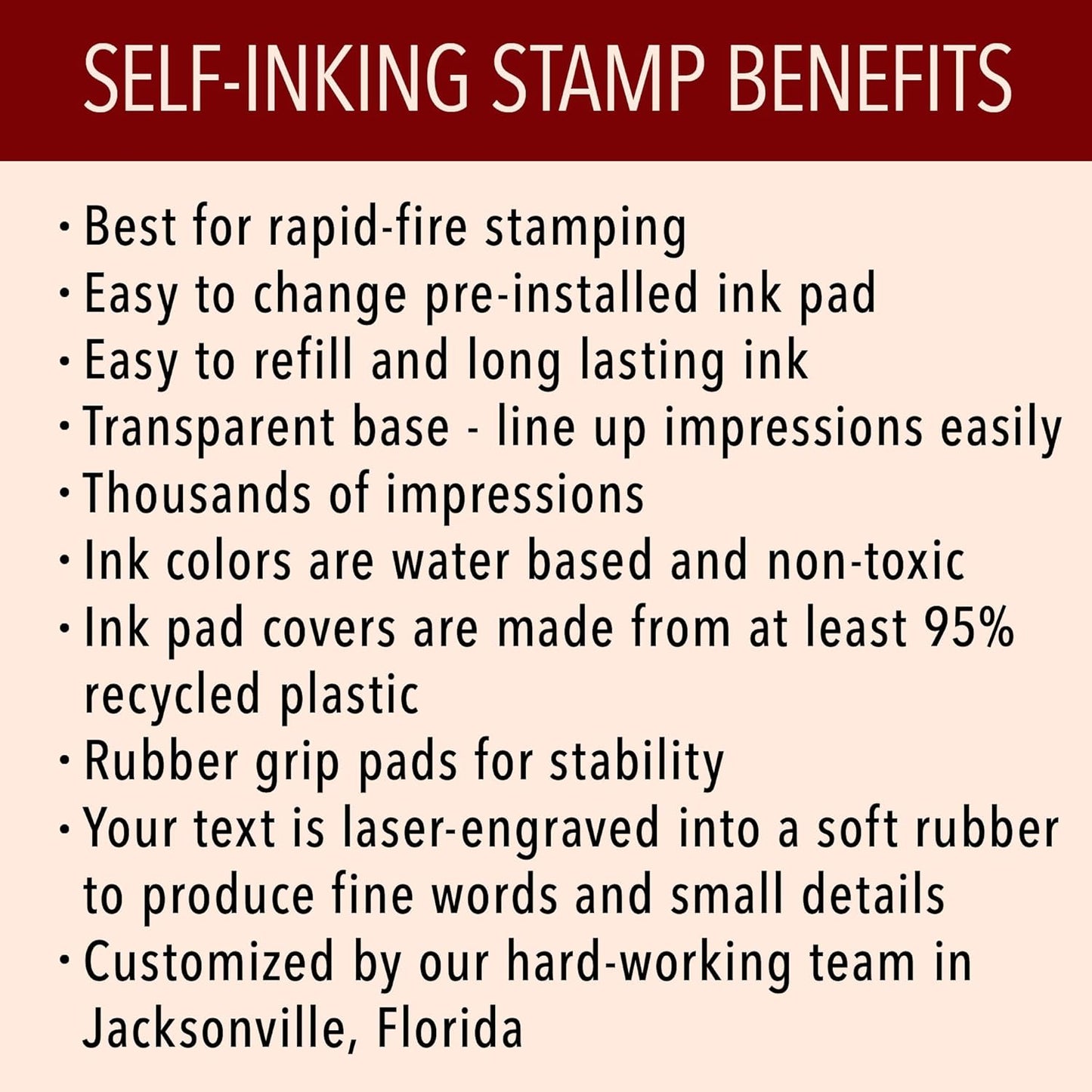 Florida Rectangular Notary Stamp | Official State Notary Stamp | Official Seals | Meets State Specifications (Florida, Rectangular Stamp)