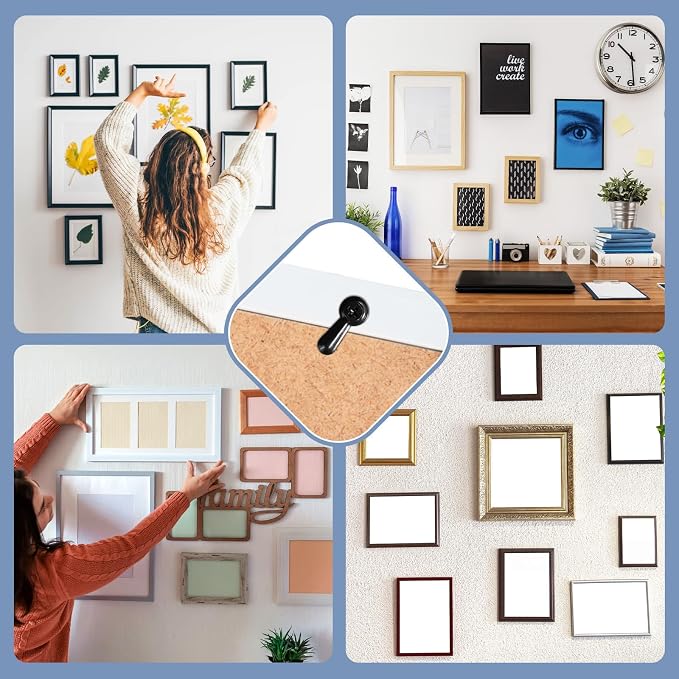 Metal Picture Frame Turn Button Fasteners, 100 Pcs | With Screws, Picture Frame Hardware Backing Clips, Turn Button Fasteners Set