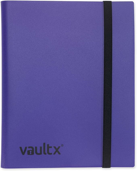 Vault X 9 Pocket Standard Strap Binder, Holds 360 Trading Cards in 20 Side-Loading Pages (Purple)