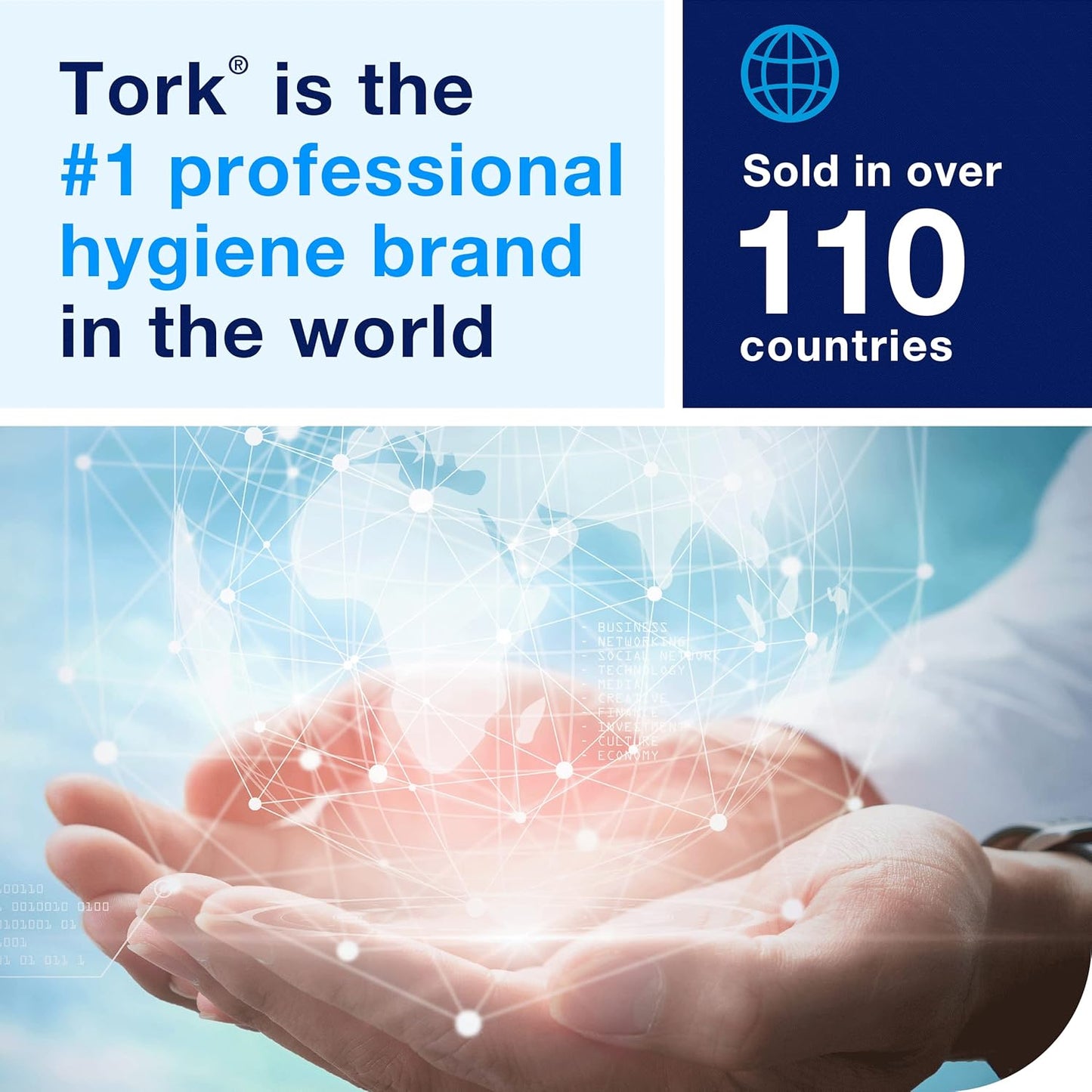 Tork Paper Hand Towel Roll White H21, Universal, 100% Recycled Fiber, 12 Rolls x 350 ft, RB351