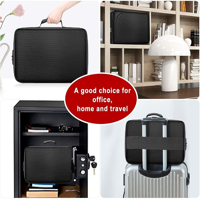 DocSafe File Organizer Bag Fireproof Document Box Set with Lock