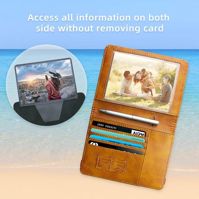 WALNEW Passport Holder for Travel, RFID Passport Wallet, Travel Essentials
