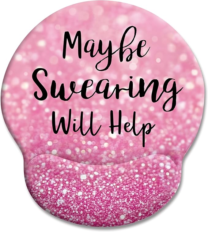 LIMKRIAN Pink Ergonomic Mouse Pad with Wrist Rest, Cute Mousepad for Women | Comfort Gel Wrist Support, Non-Slip PU Base, Smooth Surface, Mouse Pads for Desk Computer Office Supplies Desk Accessories