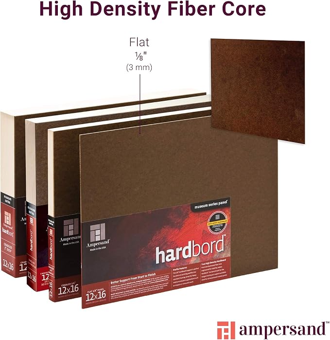 Ampersand Museum Series Hardbord for Painting and Mounting, 1/8 Inch Depth, 9X12 Inch (AMHB09)