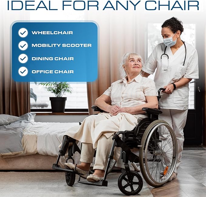 Kölbs Gel Extreme Wheelchair Cushions Seat Cushion, Coccyx, Sciatica & Tailbone Pain Relief Seating Pad Ideal for Office, Kitchen Wheelchairs and Auto, 20 x 18, 3 Inch Thick