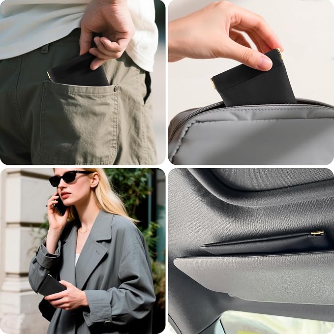 3 pack leather eyewear case PU soft sunglasses bag squeeze top portable lightweight eyewear case for men and women