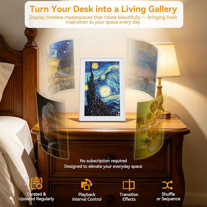 Digital Calendar 10.1-inch, 3-in-1 Electronic Smart Calendar, Photo Frame & Art Gallery WiFi Personal Planner No Subscription Meal Planner Lists & Tasks Ideal Gift for Mom Dad Family Friends