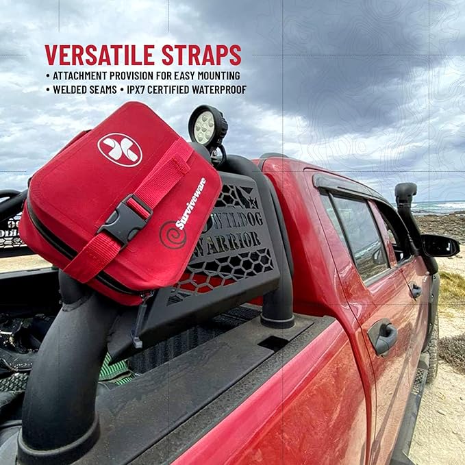 Surviveware 184 Pcs Comprehensive Waterproof Premium Survival First Aid Kit - Medical Emergency Kit for Travel Camping Gear, Home Essentials & Outdoor Emergencies - Survival Kit