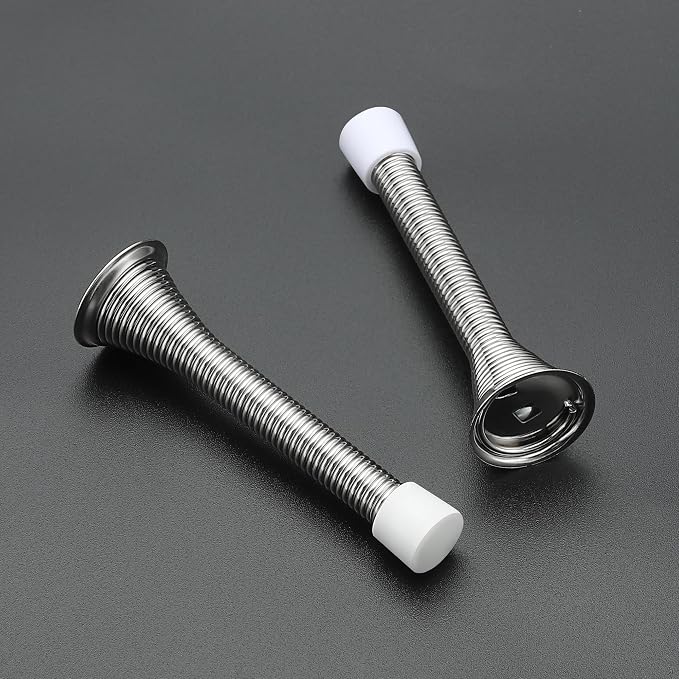 Ravinte Door Stoppers, 36 Pack Satin Nickel Spring Door Stops with Rubber Bumper, Door Stoppers for Bottom of Door