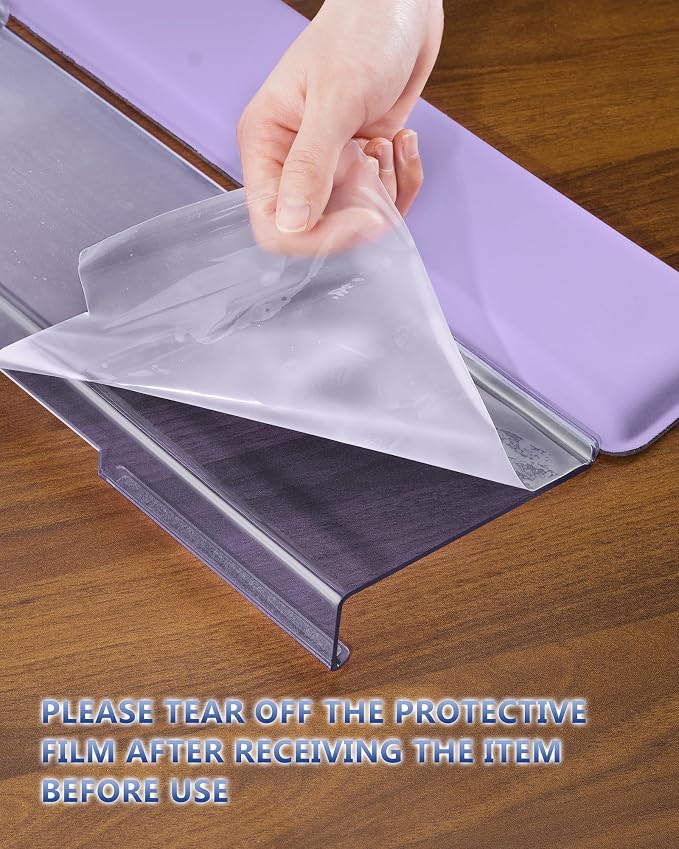 Laborio Computer Keyboard Wrist Rest, Keyboard Riser Stand for Desktop | Purple, Ergonomic Acrylic Keyboard Holder, Non-slip Wrist Pad, Pain Relief for Typing, Multiple Colors
