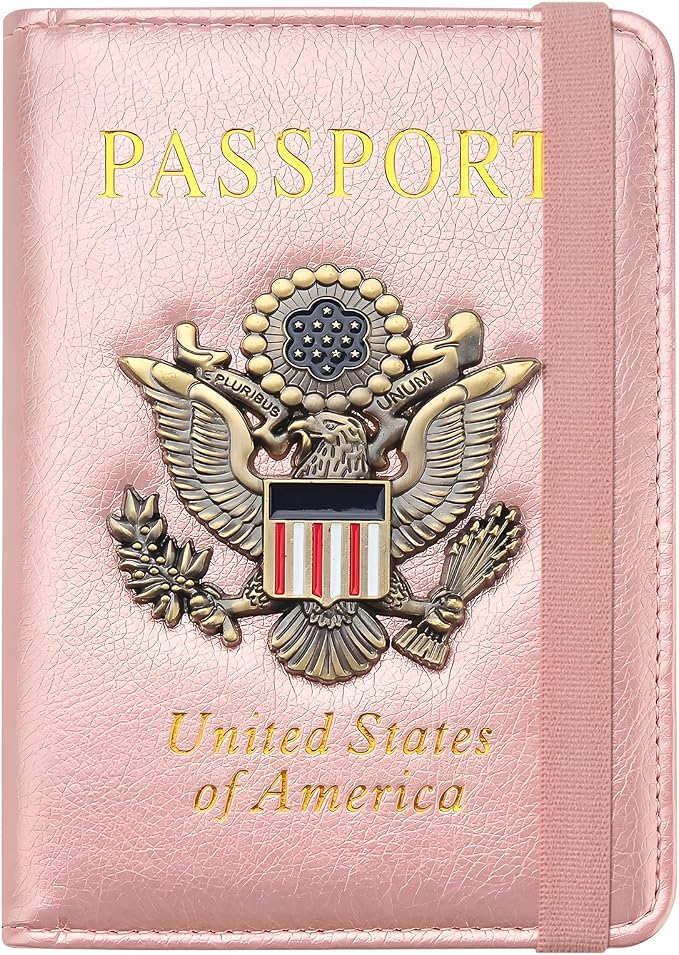 Premium Passport Holder for Travel RFID Blocking Passport Cover Slim | Passport Cover for Women Men Leather US Passport Wallet Case for Travel Passport Book Cover Travel Document Organizer Carrier