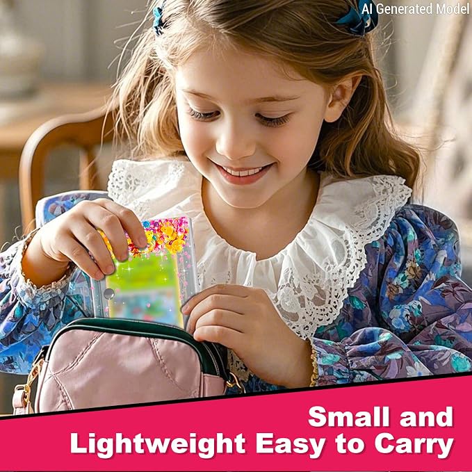 Transparent Pink Card Binder for Pokemon, Cute Card Binder for Game Cards Trading Cards, Small Card Booklet for 3~10 Year Girls Gifts, Stocking Stuffers (Holds 60 Cards)