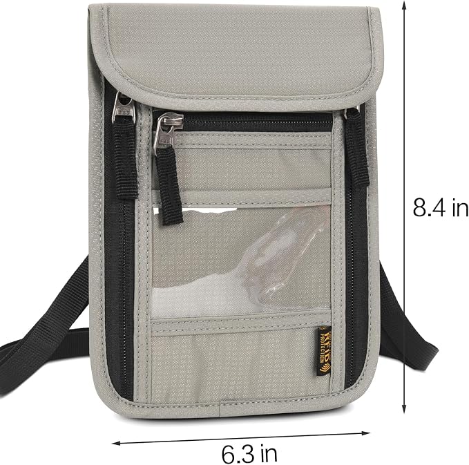 Neck Wallet Lightweight RFID Blocking Waterproof Travel Pouch Passport Wallets for Women Men