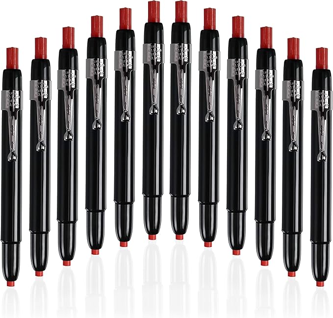 Listo 1620 - Box of 12 - RED COLOR - China Markers/Grease Pencils/China Marking Pencils/Wax Pencils