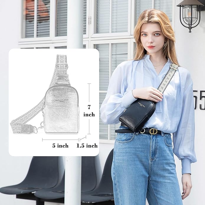 Lightweight Small Crossbody Sling Bag for Women | Mini Travel Purse,Multi-pocket with Card Slots,Durable Vegan Leather,Everyday Carry