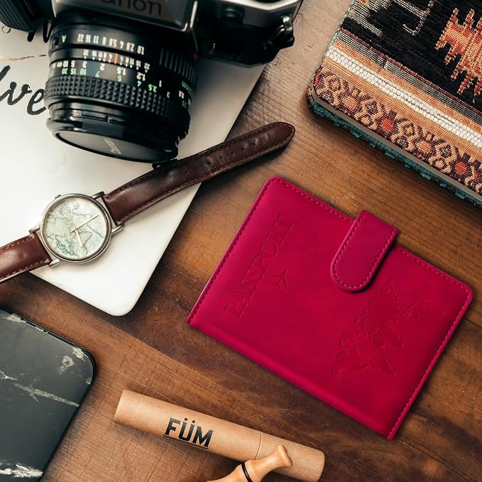Passport Holder for Travel Women and Men RFID Passport Holder with Card Slots Holder Passport Case Passport cover Passport Wallet Travel Essentials and Accessories