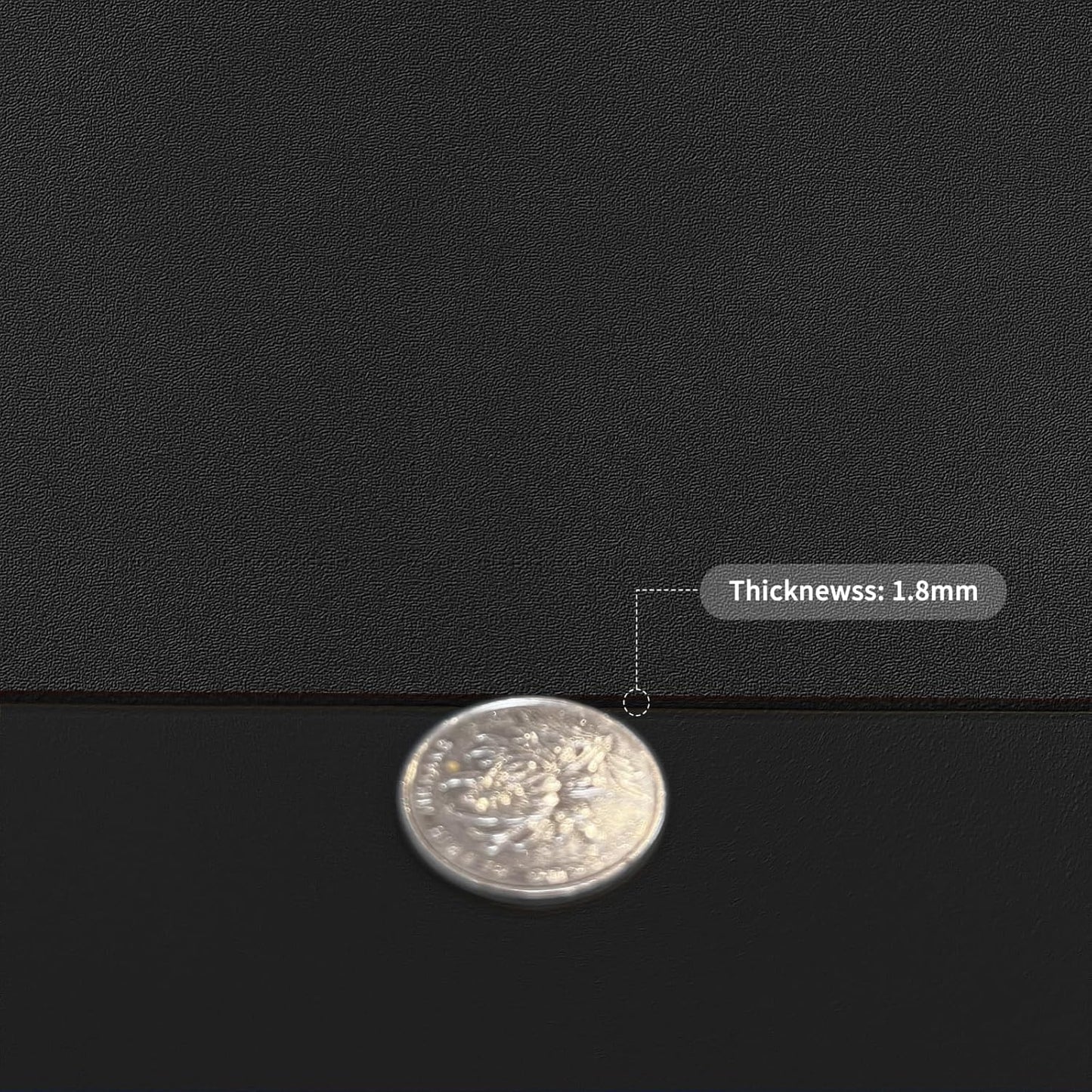 Leather Table Cover,1.8mm Thick,30x60 Inch Desk Cover,Large Desk Mat,Table Protector,Table Cover Protector,Craft Mats to Protect Table(Black+Black,30x60)