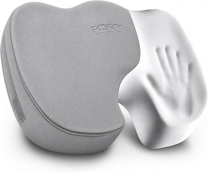 FORTEM Seat Cushion, Office Chair Cushion, Memory Foam Car Seat Cushions, Sciatica Coccyx Tailbone Pain Relief, Chair Cushions for Back Support, Sitting Pad for Gaming, Washable Cover, Non Slip, XL