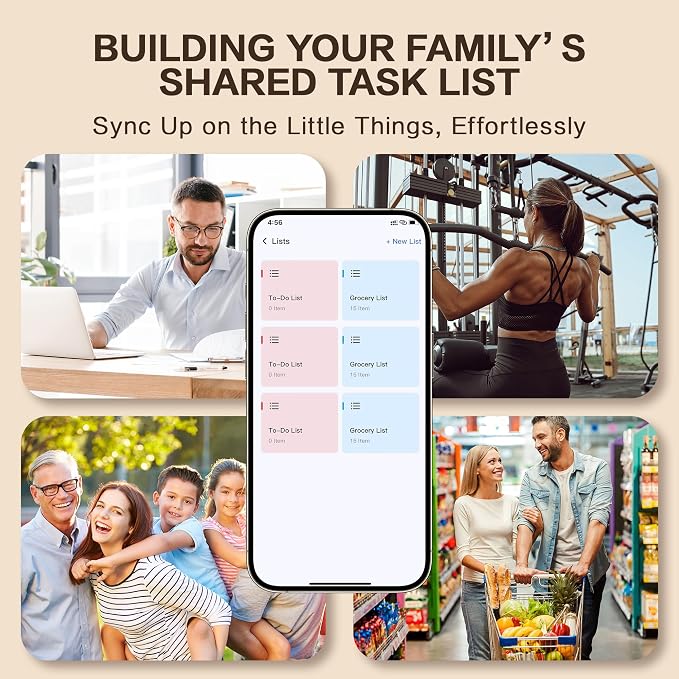 10.1 Inch Digital Calendar, Smart Electronic Calendar with HD Touch Screen - Digital Family Planner with Chore Chart, Meal Planner & Photo Frame, Multi-Calendar Sync