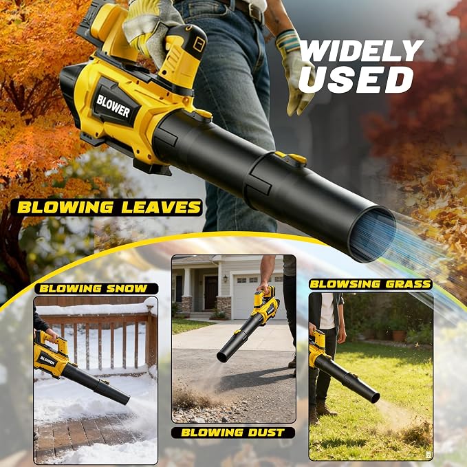 Cordless Leaf Blower Compatible with Dewalt 20V Battery(No Battery), 250MPH | 750CFM | 6 Speed Brushless Turbofan Powerful Electric Leaf Blowers for Lawn Care, Patio, Blowing Leaves (Tool Only)
