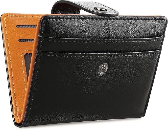 Wallet for Men Leather RFID Blocking Bifold Credit Card Holder with ID Window
