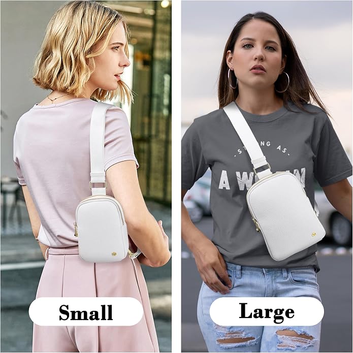 Anti Theft Crossbody Bag for Women, Small RFID Blocking Sling Purse with Zipper Lock for Travel, Vegan Leather