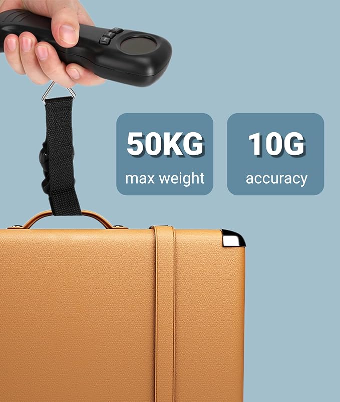 Jectse Digital Luggage Scale 110lb/50kg, Portable Suitcase Weight Scale | Portable 110lb/50kg luggage scale with high-precision sensor, auto-lock reading and anti-slip handle for travel