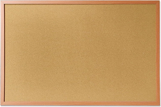 Cork Bulletin Board for Wall - 36” x 24” Bulletin Board Wall Mounted Wood Frame Message Board pin Board for School,Office and Home