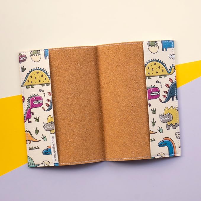 Passport Cover for Kids, Women and Men, Cute Travel Passport Holder (Dinosaur Pattern)