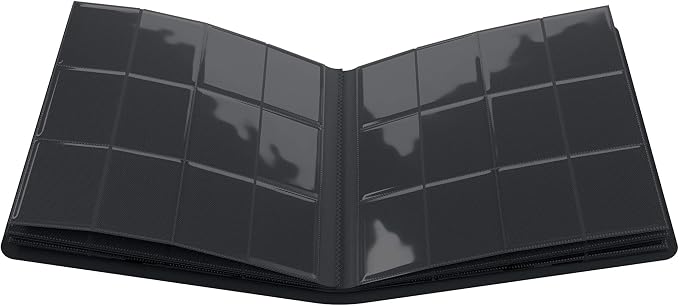 Gamegenic Casual Album 24-Pocket, Black, 480 Card Capacity, Polypropylene Material