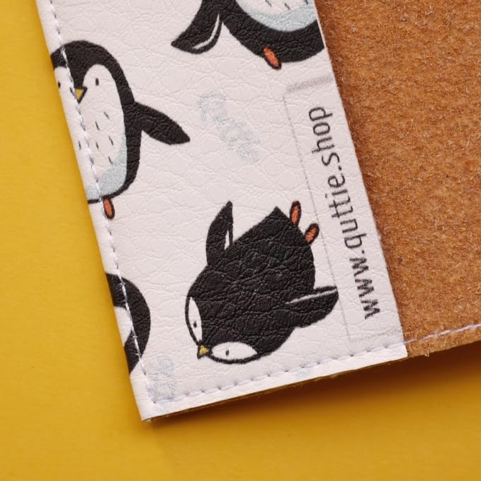 Passport Cover for Kids, Women and Men, Cute Travel Passport Holder (Penguin Pattern)