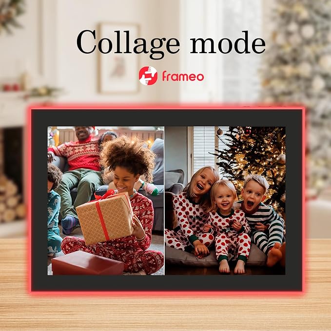 32GB FRAMEO 10.1 Inch WiFi Digital Photo Frame, 1280x800 HD IPS LCD Touch Screen, Auto-Rotate, 32GB Storage, Support USB Drive/SD Card Extend Storage, Share Moments via Frameo App