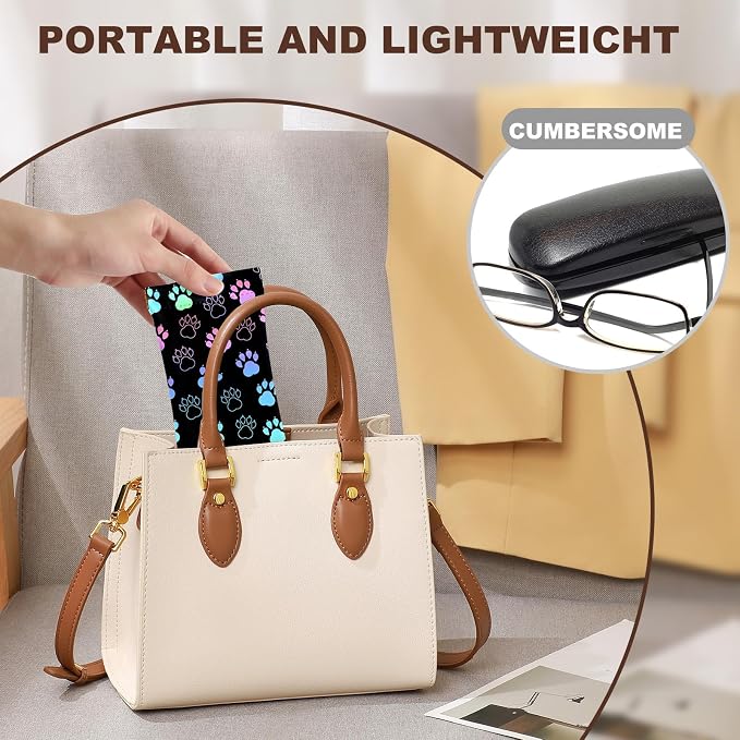 Anikathy 2Pcs Sunglass Eyeglass Glasses Case Soft PU Leather with Cleaning Cloth Cute Glasses Pouch Bag for Men Women Girs