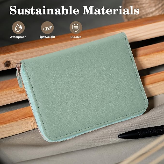 CoBak Passport Holder Cover with Safe Zipper Closure | Premium Passport Wallet for Travel, RFID Blocking Card Case, Waterproof Travel Accessories for Women