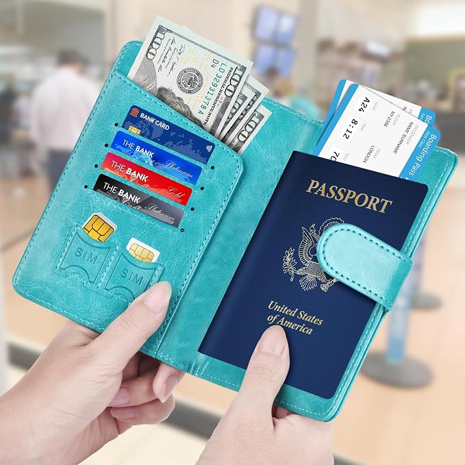 Passport Holder for Travel Essentials Wallet Cover Case Women Men Gift | Passport Holder for Travel Cruise Essentials, Passport Wallet Cover Case Women Men Travel Gifts