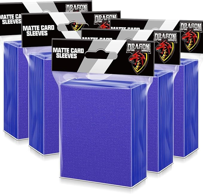 Kitoyz 500 Pcs Card Sleeves for Trading Card, Matte Card Sleeves Deck Card Protectors Compatible with Baseball Cards, Sports Cards, Game Cards (Blue)