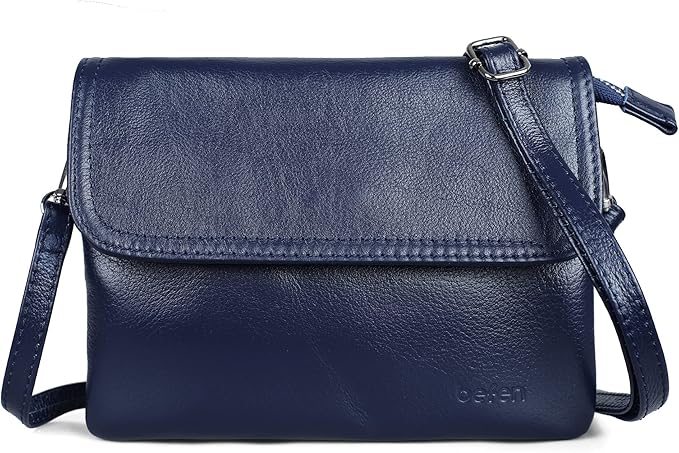 befen Genuine Leather Small Crossbody Bags for Women Cell Phone Travel Bag | Soft Real Leather, Adjustable Shoulder Strap, Card Slots, Compact Size, Daily Travel Shopping Outing Use, Phone Purse