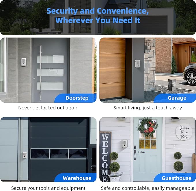 Smart Lock Box, Key Lock Box for Outside, WiFi Lock Box App Controlled, Realtor Lock Box with Bluetooth Digital Keypad, Outdoor Security Box for Keys for Homeowners Families Agents Office