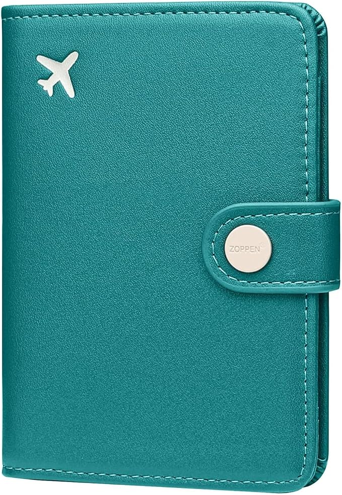 Passport Holder RFID Blocking Travel Wallet, Tea Green | Passport Cover with Multiple Card Slots, Water-Resistant & Easy-Carry, Must-Have Travel Accessory for Men & Women.