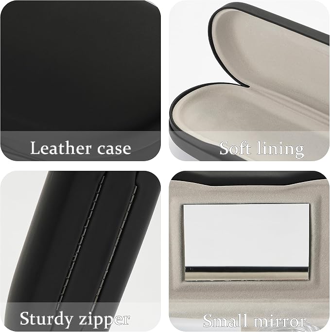 Eyeglass Case Double Sided Travel Size Portable Contact Lens Box 2 in 1 | Multifunction With Tool for Daily Outdoor Office