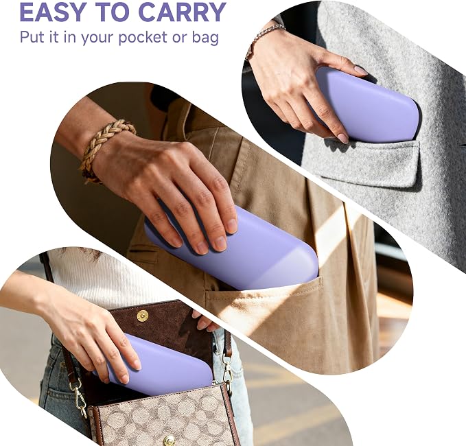 Glasses Case Large Hard Shell, PU Leather Protection for Eyeglasses Case
