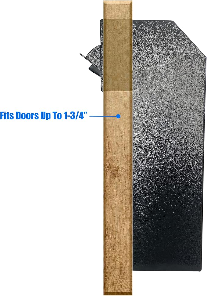 Locking Mailbox Drop Box with Rain Cover, Heavy-Duty Galvanized Steel, Door Mounted Secure Mailbox for Keys, Cash, Checks, Deposits & Letters – Safe Mail Drop Box for Home/Office, Dark Gray