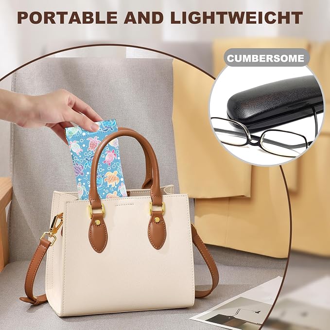 Anikathy 2Pcs Sunglass Eyeglass Glasses Case Soft PU Leather with Cleaning Cloth Cute Glasses Pouch Bag for Men Women Girs