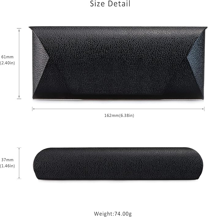 LifeArt Eyeglass Case Hard Shell, Portable Sunglass Case, Fashionable PU Leather Eyeglass Case, Lightweight