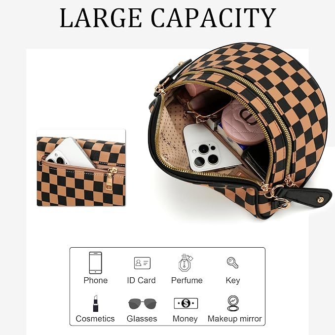 KKXIU Crossbody Bags for Women Vegan Leather Travel Bum Bag | Trendy Fanny Waist Pack | Shoulder Purse with Adjustable Strap