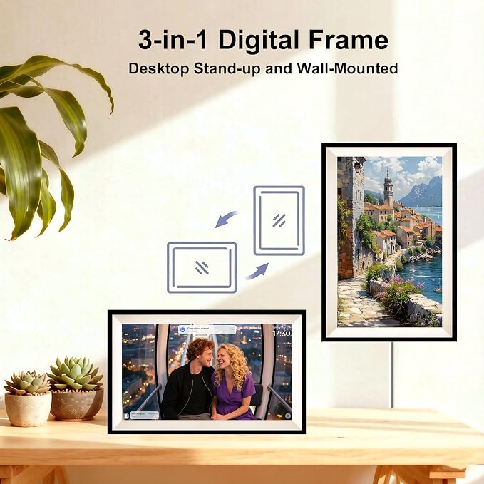 Digital Calendar Wall Touch Screen 15.6" HD Smart Family Planner | Whole-Family Schedule Sync, Chore Rewards & Meal Planning, Zero Subscription Fees, Photo Frame