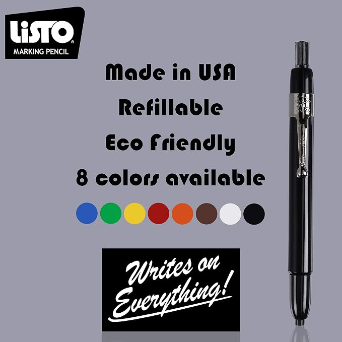 Listo 1620 - Box of 12 - YELLOW COLOR - China Markers/Grease Pencils