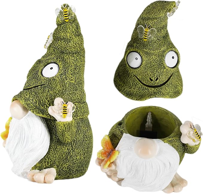 Key Hider Outdoor Garden Gnomes Statue Hide A Key Outside Gnome Figurine Decor for Yard Lawn Hidden Spare Key Holder Lock Box Green